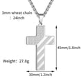thumbnail image 6 of APSVO Silver Cross Necklace for Men Bible Verse Stainless Steel Cross Pendant Chain American Flag Necklaces Religious Christian Jewelry Gifts, 6 of 6