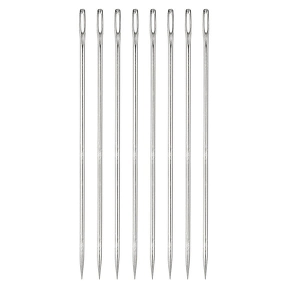 Uxcell 8PCS Upholstery Needle Large Eye Extra Long 6in Sewing Needles Straight Hand Needles Easy to Thread
