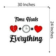 thumbnail image 4 of Home Wall Decal - Time Heals Everything - Cute Quote Design Cute Borken and Healed Heart with Cute Clock - Proudly Hand Made Decal - Size: 30 In(W) x 24 In(H), 4 of 5