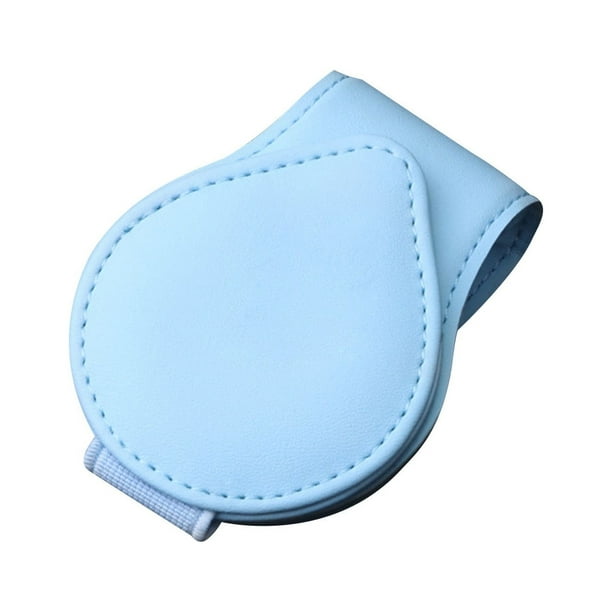 Clip magnético para gafas de sol de coche, soporte de cuero para gafas, accesorio para visera interior de coche, clip de cuero para gafas.