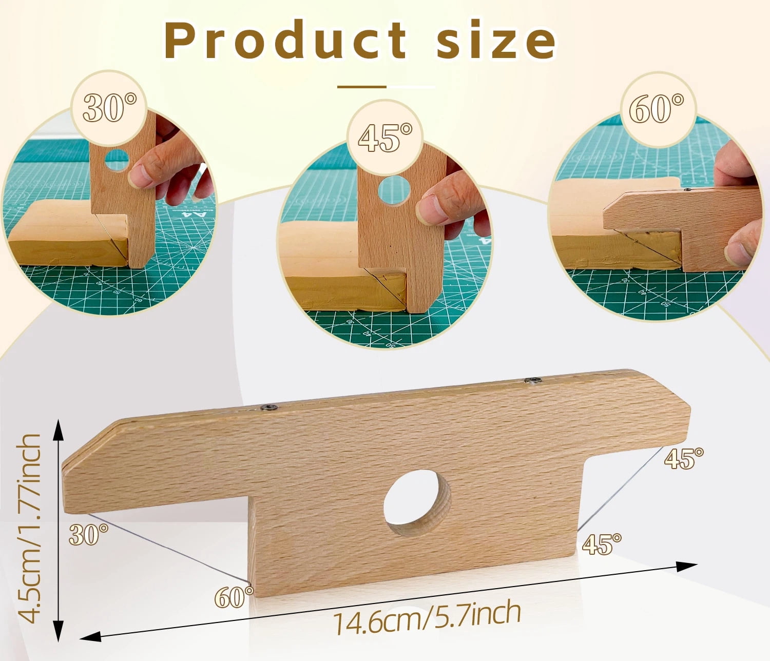 2pcs Creative Hobbies Wood and Wire Bevel Cutter Clay Trimming Tool for Pottery, Ceramics and Sculpting