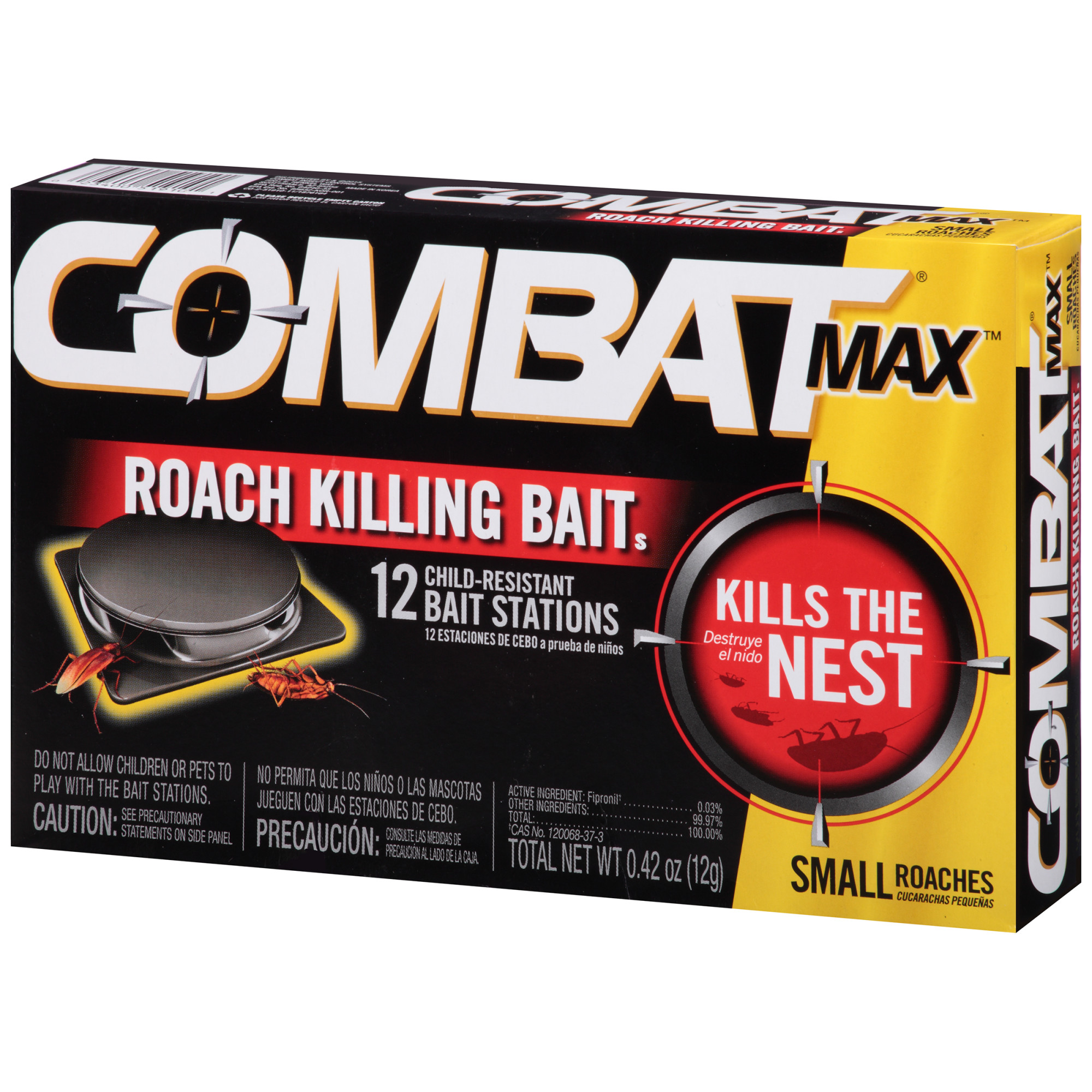 Combat Max Roach Killing Bait, Small Roach Bait Station, 12 Count ...