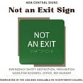 thumbnail image 6 of ADA CENTRAL SIGNS - 6" X6" Not an Exit Sign - ADA Compliant Tactile Graphics Grade 2 Braille Text Acrylic Wall Sign - Emergency Safety Restriction, Prohibition Signs for Business, Office, Restaurant, 6 of 7