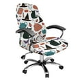 thumbnail image 2 of Xixirimido Cat Butterfly Mushroom Books Pattern Office Chair Covers, Soft Rotating Chair Slipcovers, Removable Anti-Dust Chair Protective Cover High Back Boss Chair Cover with Button, Large, 2 of 6