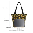 thumbnail image 3 of KLL Tote Bag for Women Sunflowers Print Shopping Grocery Reusable Bags for Office School Shopping Travel, 3 of 6