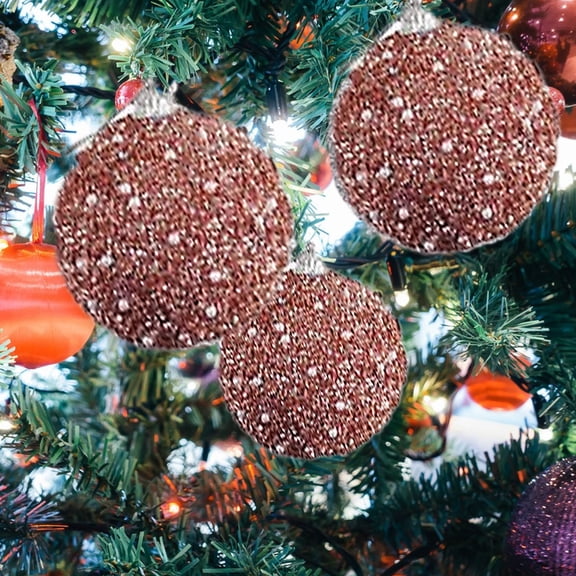 Nkmbld Shatterproof Christmas Ball Ornaments Decorative Hanging Christmas Ornaments Baubles Set for Garden, Backyard, Holiday, Wedding, Party Decorations, Pink