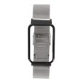 thumbnail image 2 of Stainless Steel Mesh Strap with Black Bumper Case Replacement Accessory Fit for Mi Band 7 Pro Silver, 2 of 14