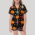 thumbnail image 2 of Girls Outfits&Set Pajamas For Children Shirt And Pant Cute Printed Matching Set Sleepwear With Pockets For Halloween, 2 of 4