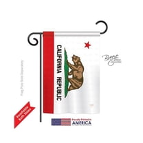 Breeze Decor 58229 States California State 2-Sided Impression Garden Flag - 13 x 18.5 in.