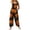 #01Orange, variant on Pink Floral Spider Web Ghost Pumpkin Halloween Women Overalls, Sleeveless Wide Leg Jumpsuit with Side Pockets, Lightweight Rayon Linen Pink XL