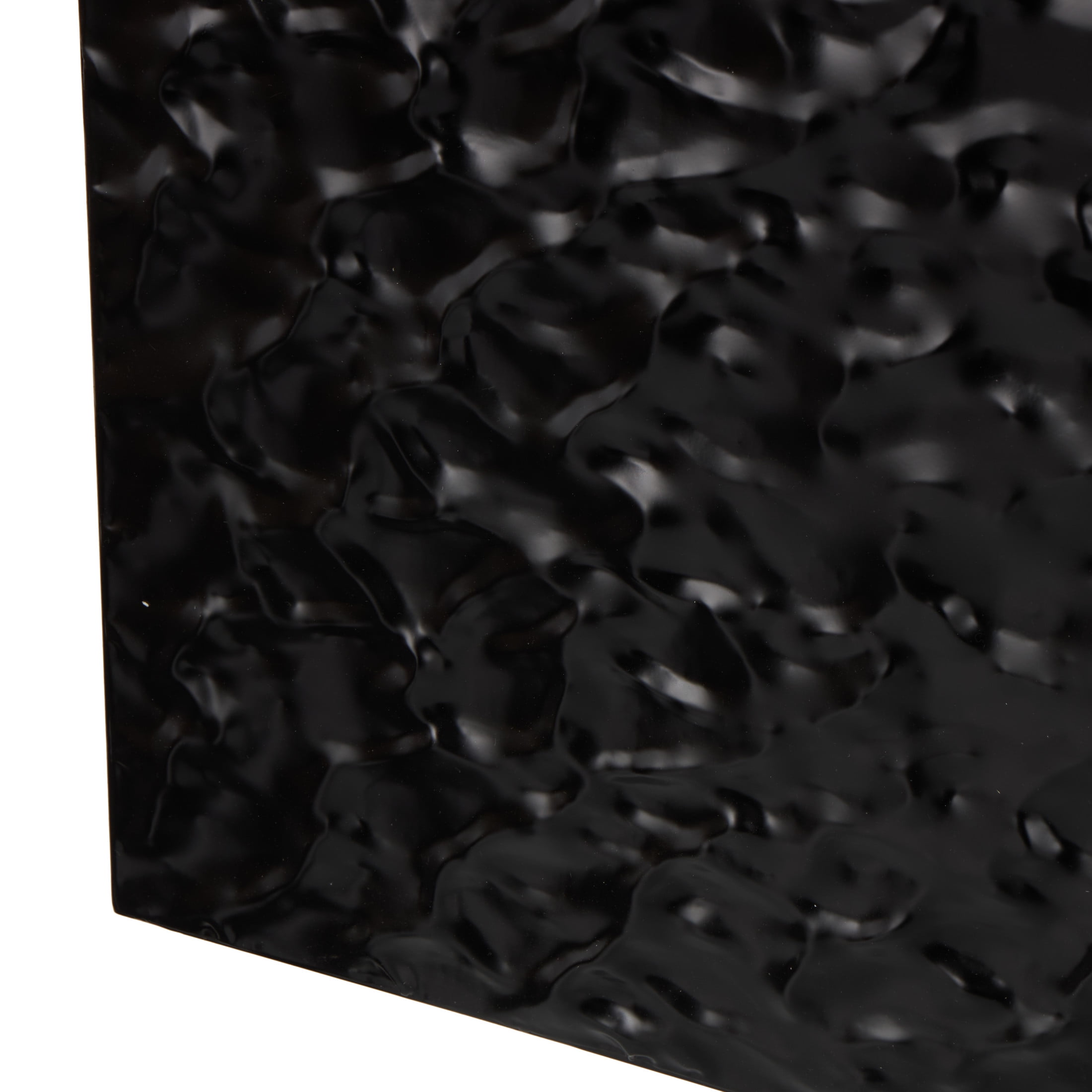 DecMode Black Metal Abstract Wall Decor with Gold Accents (3 Count)