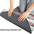 thumbnail image 3 of Pink and Blue Ethnic Style Feather Pattern Hot Yoga Mat Towel Non Slip for Hot Yoga - Quick-Drying Yoga Mat Cover with 4 Corner Pockets with Travel Bag - Hot Yoga Towel Non Slip 70"x26", 3 of 6