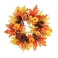 thumbnail image 2 of LSLJS Fall Wreath for Front Door,Autumn Wreath Decorations 15.7"Thanksgiving Fall Wreath Harvest Farmhouse Wreath with Maple Leaf Pumpkins Pinecones,Sunflower for Home, Wall, Porch, Outside/Indoor, 2 of 4