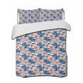 thumbnail image 2 of Blue Botanical Full Size Down Alternative Comforter, Lightweight Comforter Quilt Bedding Set with Pillow Shams Tropical Plants Summer Flowers All Seasons Bed Comforter Duvet Insert 78"x90", 2 of 7