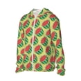 thumbnail image 2 of KLL Summer Watermelon Print Men's Women’s UPF 50+ Sun Protection Outdoor Hoodie Jacket Long Sleeve Fishing Hiking Performance Shirt-Large, 2 of 6