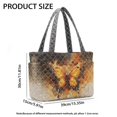 thumbnail image 6 of FOR U DESIGNS Vintage Watercolor Butterfly Print Tote Bag for Women, Quilted Hobo Purse with Side Pockets, Lightweight Handbag Two Tone Double Sided Usable Shoulder Bag for School Travel, 6 of 6