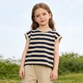 thumbnail image 3 of StSilkitty Camisoles Rayées pour Garçons Filles Été Coton Sans Manches Col Rond Blouses Légères Douces Confortables Chandails, 3 of 8