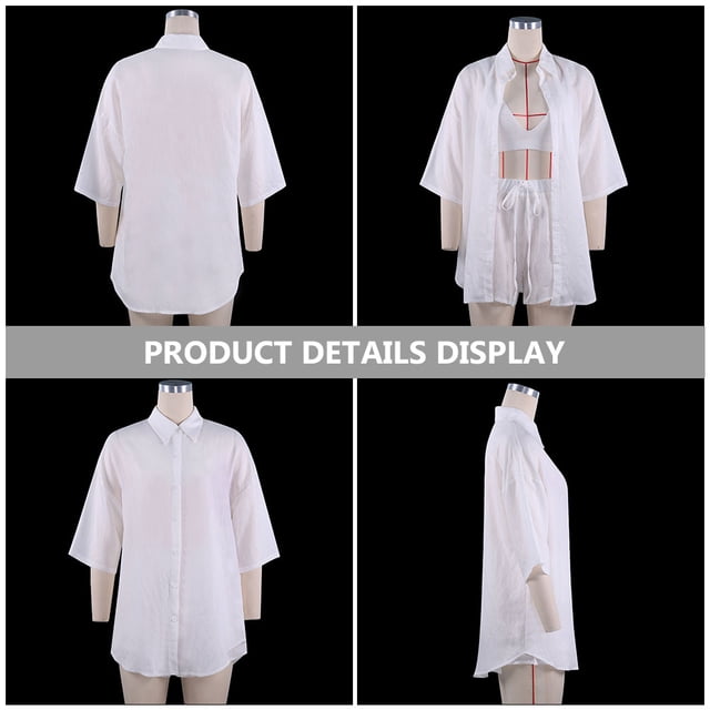 HEALEEP 2Ud Casual Para Mujer Con Single-Breasted Y Shorts Con Ajuste De