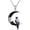 Raven Crescent, variant on ONEFINITY Raven Crow Wolf Necklace 925 Sterling Silver Crescent Moon Animal Witchy Pendant Necklace Halloween Christmas Jewelry Gifts for Women