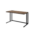thumbnail image 2 of Hassch Modern Industry Writing Desk Computer Table with Built-in USB Port & Plug, Black Frame & Brown Desktop, 2 of 5