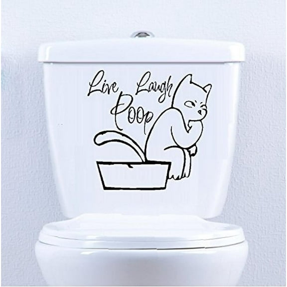 LIVE LAUGH POOP #6 ~ WALL DECAL, 13" X 13"