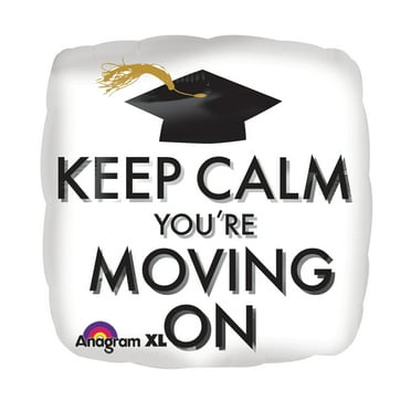 Anagram 18" Multi-color Keep Calm You're Moving On Graduation Foil Balloon