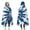 Blue White Tie, variant on Wearable Blanket,Blue White Tie Dye Mandala Pattern Hooded Wearable Flannel Blanket for Adults & Teens,Winter Poncho Shawl Wrap Cape Cozy Anti-Pill,50"x60"