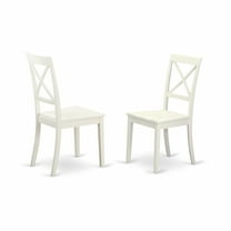 East West Furniture Dover 7-piece Wood Dining Room Set in Linen White