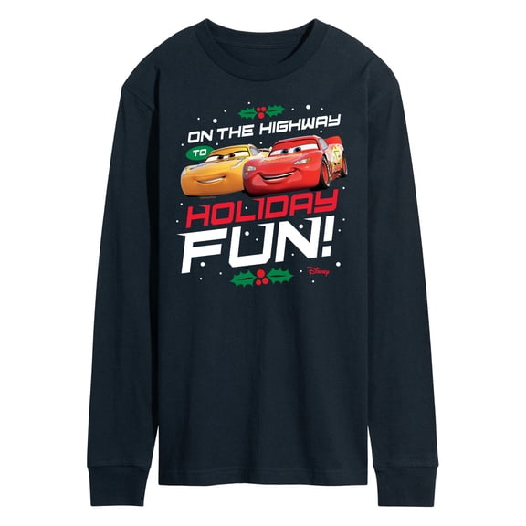 Disney Cars - Christmas - On The Highway To Holiday Fun - Men's Long Sleeve T-Shirt