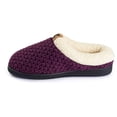 thumbnail image 2 of Girls Sweater Knit Slippers Fleece Lined House Shoe Purple 4/5, 2 of 4
