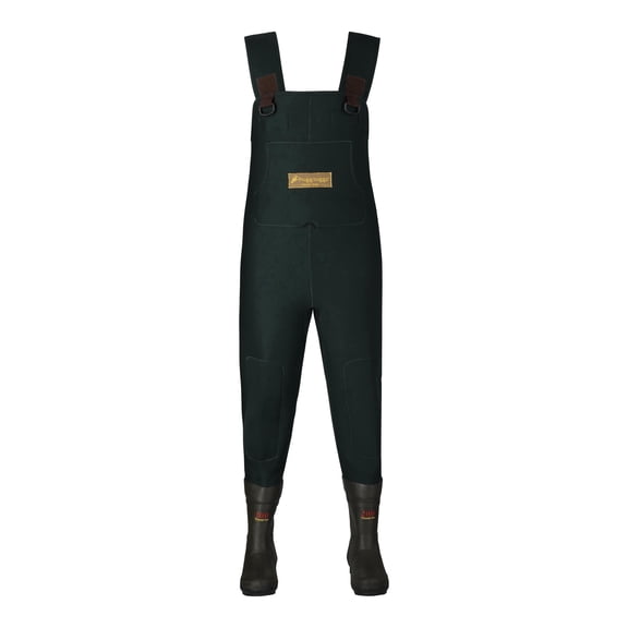 Frogg Toggs Women's Amphib Neoprene BTFT Chest Waders with 200g Insulated Rubber Boots, Forest Green, Size 4