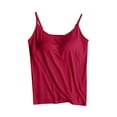 thumbnail image 2 of lmcalzta Womens Camisole Tops Plus Size Summer Casual Tank Undershirts with Padded Spaghetti Strap Shirts, 2 of 6