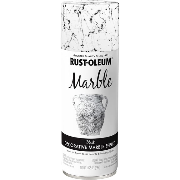 Rust-Oleum Specialty Marble Spray Paint Black 372484 Stone Effect Finish, 10.25