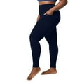 thumbnail image 2 of Plus Size Fleece Lined Leggings with Pockets High Waist Winter Yoga Pants, 2 of 8