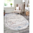 thumbnail image 3 of Unique Loom Finsbury Collection Area Rug - Charlotte (5' 3" x 8' Oval Multi/Gray), 3 of 12