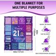 thumbnail image 5 of 21st Birthday Gifts for Her, Women 21st birthday gifts Blanket 60"x50", 21st Bday Gift Ideas, Happy 21 Year Old Birthday Gifts, Gifts for 21 Year Old Female Bestie Sister, 21st Birthday Decorations, 5 of 6