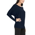 thumbnail image 3 of MOA Collection Women's Essential Dolman Sleeve Boat Neck Top (S-3XL), 3 of 4