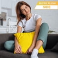 thumbnail image 5 of 26" x 26" Cover Only Throw Pillowcase Reversible - Gold Rush: 2 PCS / 4 Sided. Luxurious, Microsuede/Microplush Fabric - Softest / High Thread Count - Washable - Outstanding Beauty & Comfy, 5 of 9