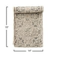 thumbnail image 2 of Bloomingville Grey and Cream Cotton Printed Table Runner with Frayed Edge, 2 of 5