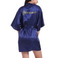 thumbnail image 5 of FAHXNVB Women's Satin Kimono Robe Wedding Robes for Bridal Party Bride Bridesmaids Short Silky Bathrobe Sleepwear with 3/4 Sleeve, 5 of 5