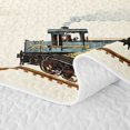 thumbnail image 5 of Erosebridal Retro Train Bed Spread Queen,Antique Railroad Queen Coverlet Set For Boys,3pcs, 5 of 7