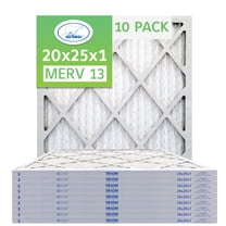 20x25x1 Air Filter MERV 13 (10-Pack) TRION Air Bear Pleated HVAC Air Filters Replacement (Actual Size 19.5 x 24.5 x .75)