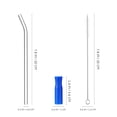 thumbnail image 6 of 8Pcs Clear Glass Reusable Drinking Straws with 2 Cleaning Brushes and 50 Silicone Tips for Tea Cocktails, 6 of 6