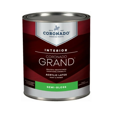 - BENJAMIN MOORE & CO-CORONADO 704.1.4 Grand Quart White Semi-Gloss Paint