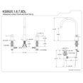 thumbnail image 3 of Kingston Brass KS8921DL 8 in. Widespread Bathroom Faucet, Polished Chrome, 3 of 3