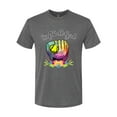 thumbnail image 2 of Wild Bobby, Colorful Softball Girl, Sports, Men Premium Tri Blend Tee, Dark Heather, Medium, 2 of 5