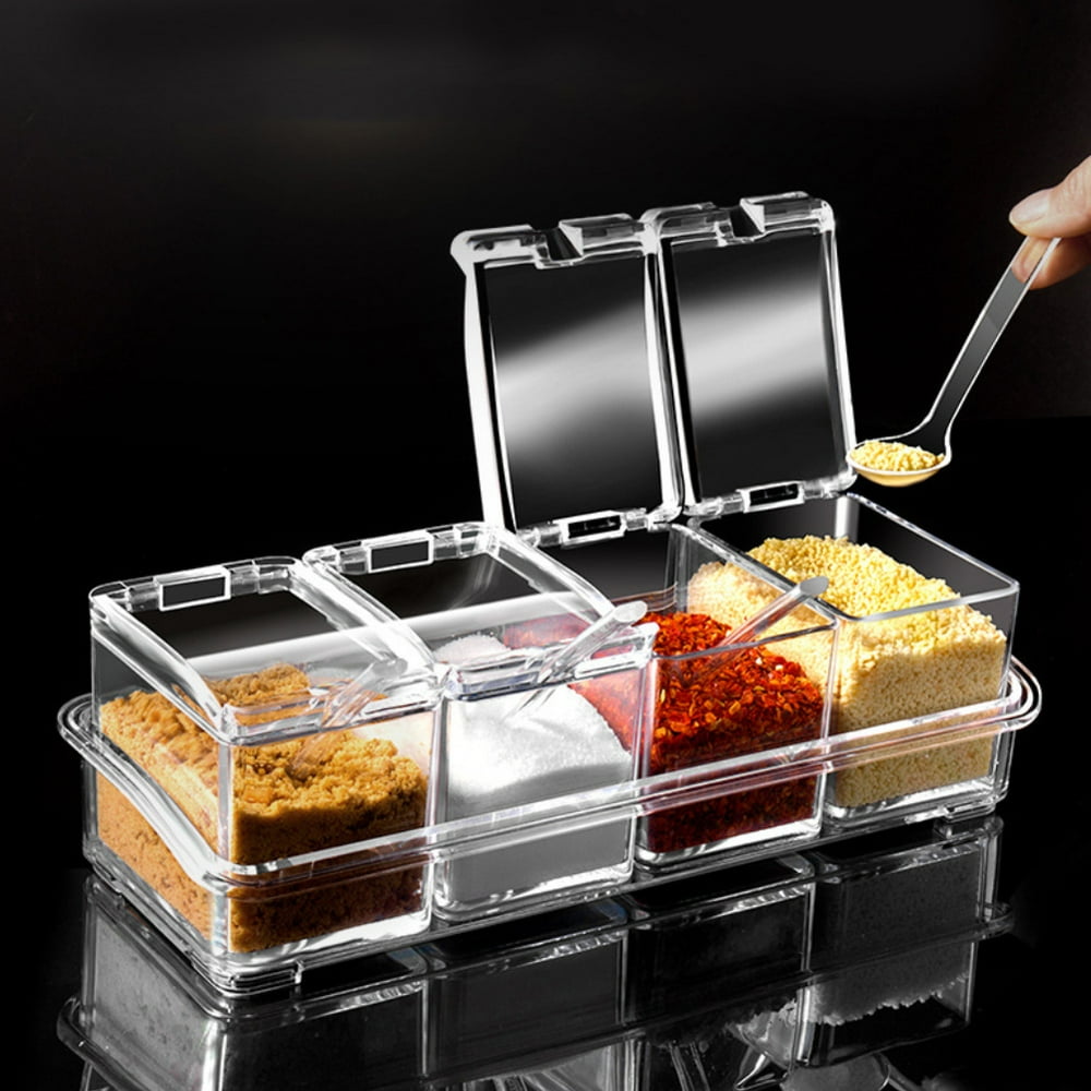 Bueautybox Seasoning Box, Seasoning Rack Spice Pots, Storage Container