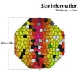 thumbnail image 2 of Honeii Colorful Tie Dye Stained Glass 1 print Leather Coaster Set of 4, ideal for safeguarding your furniture from drinks spills and effortless cleanup-Octagon, 2 of 6