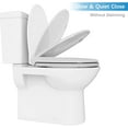 thumbnail image 4 of Toilet Seat, Elongated Toilet Seat with Toddler Seat Built in, Potty Training Toilet Seat Elongated Fits Both Adult and Child, with Slow Close and Magnets- Elongated, 4 of 7