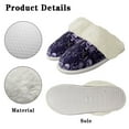 thumbnail image 6 of Chririnla Purple Rose Skull Fuzzy Slippers for Women Indoor Novelty Home Shoes Warm Plush Bedroom Shoes with Anti-Skid Sole for Indoor & Outdoor, 6 of 7
